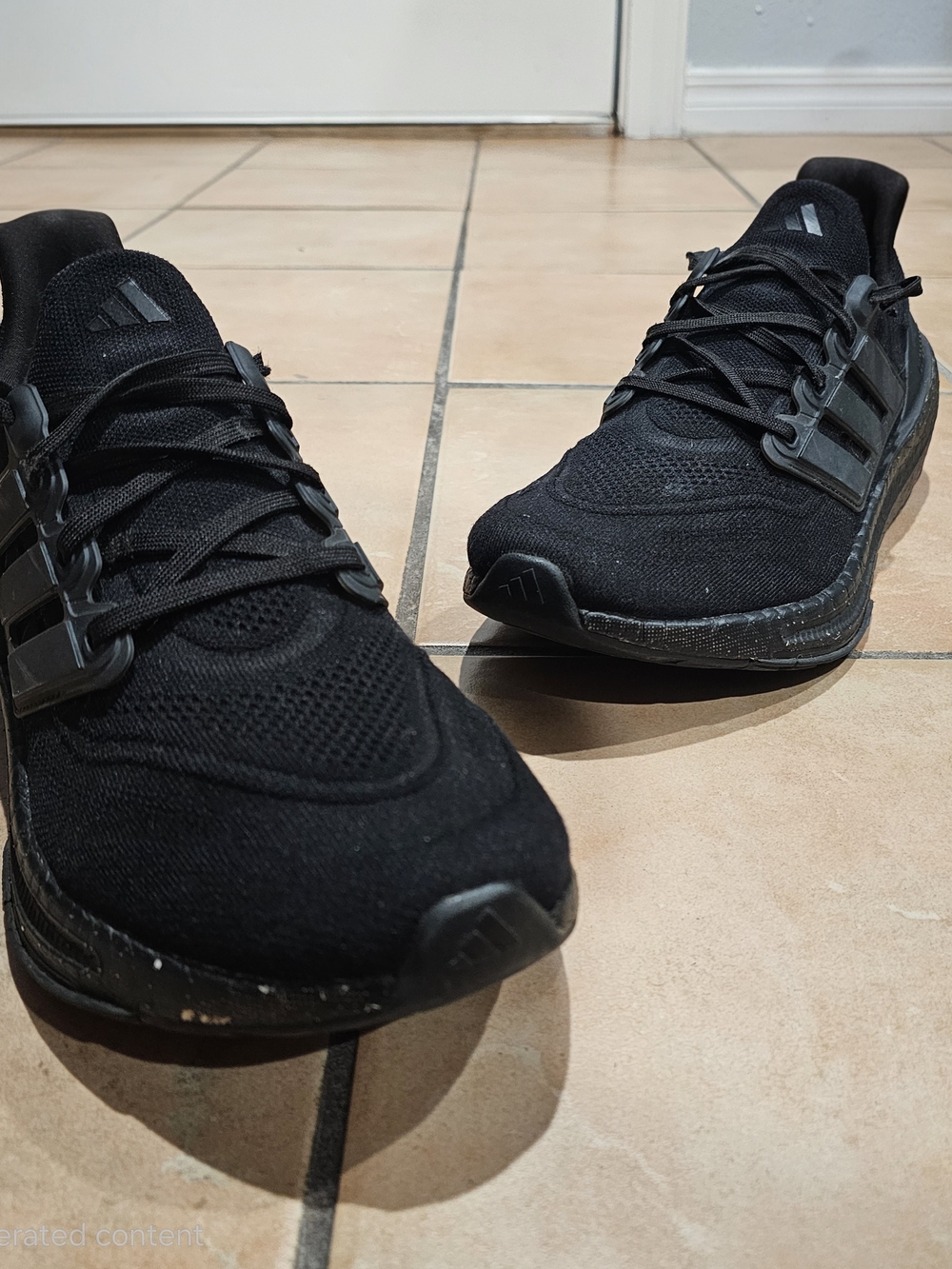 Adidas L.E.P. UltraBoost Light Boost "Triple Black" running shoes - size 11.5